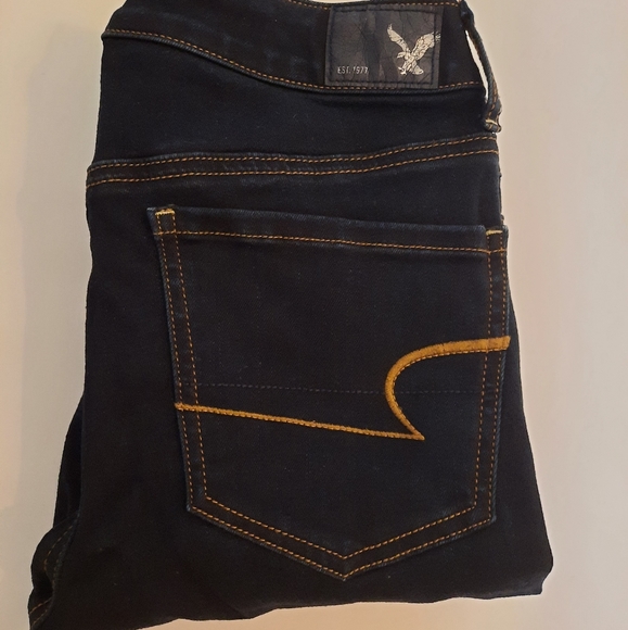 American Eagle Outfitters Skinny Super Stretch Jeggings Size 8 Dark Navy Jeans